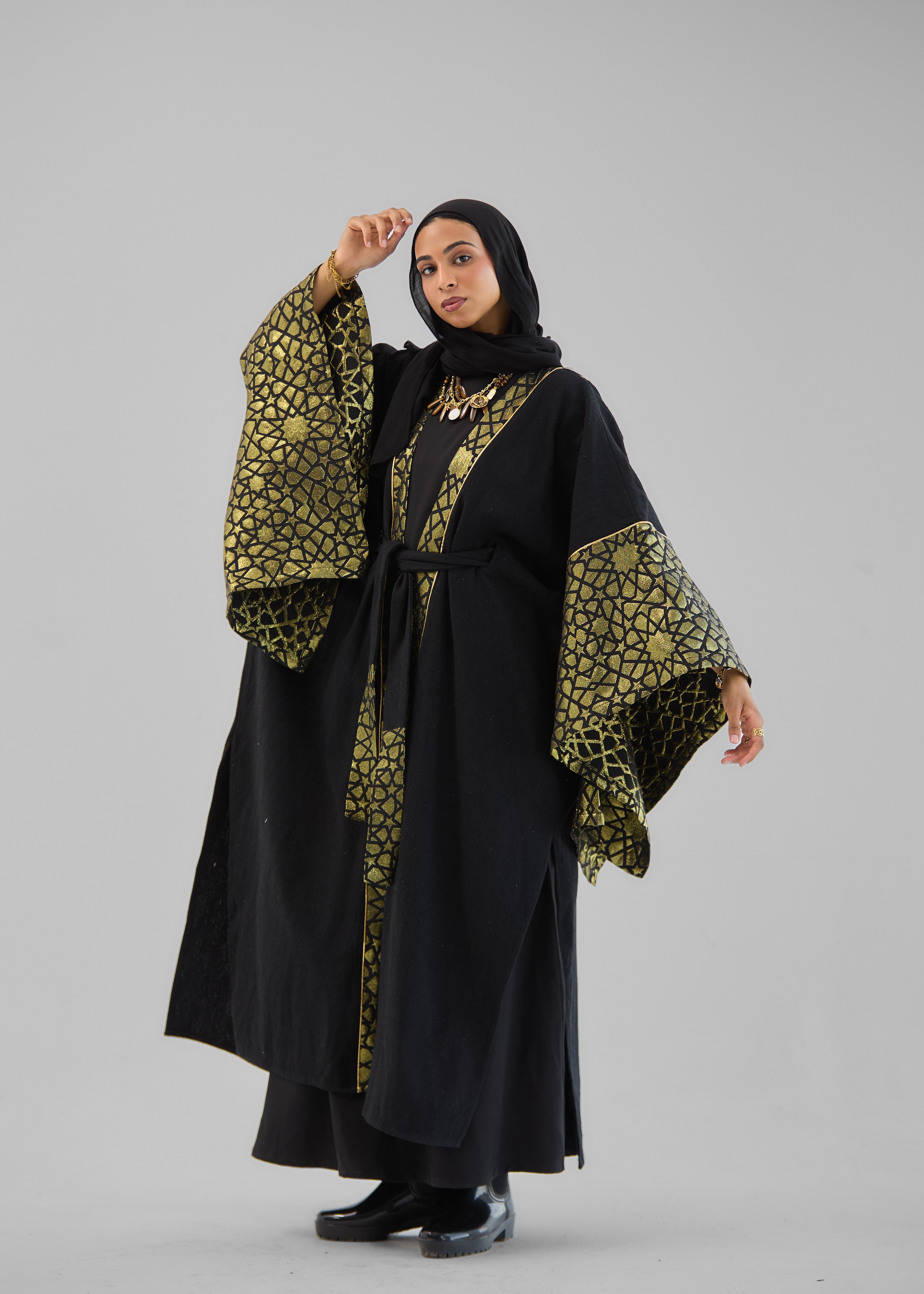 Mashrabeya Golden kaftan - AB ESSENTIALS