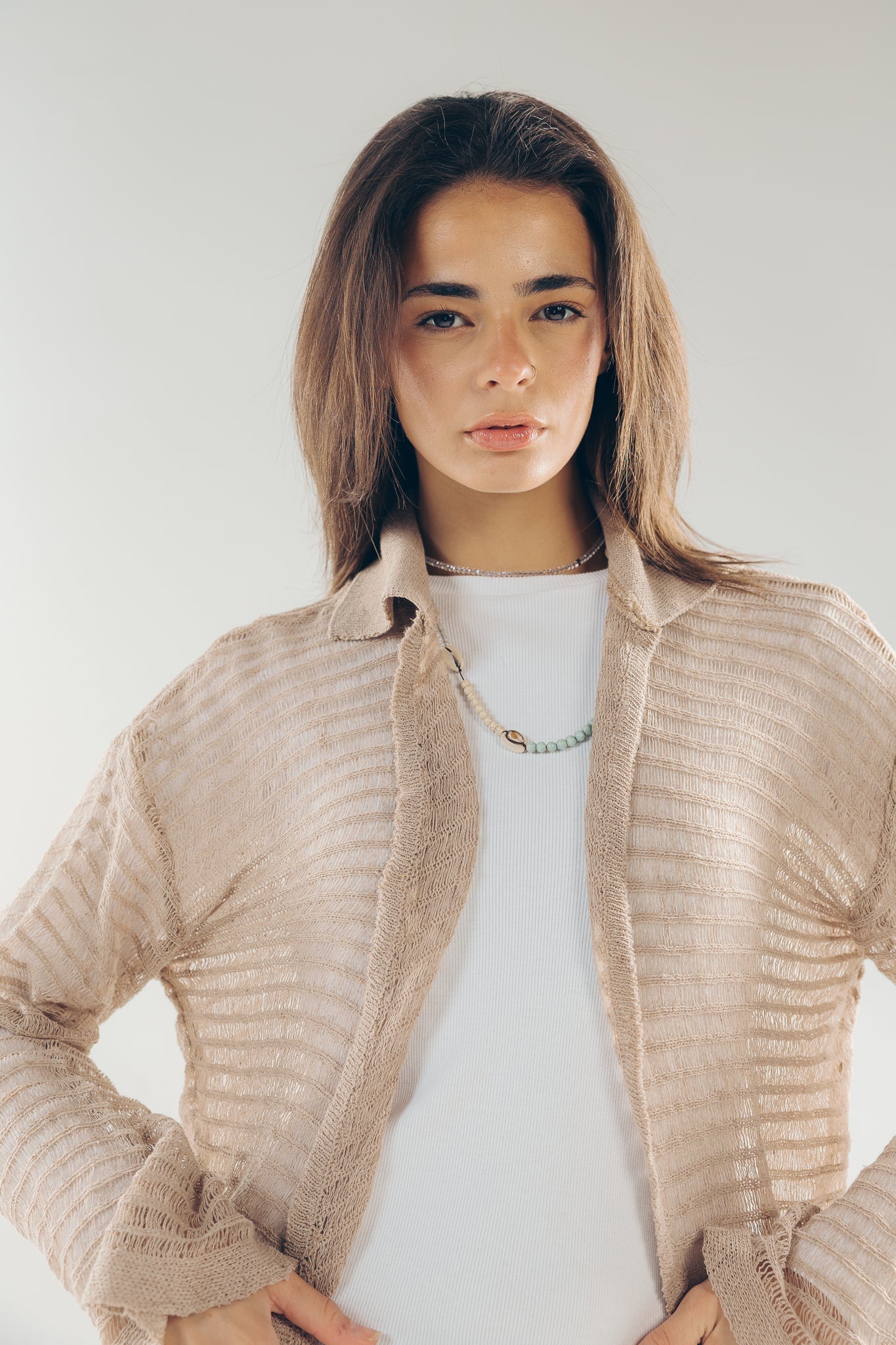 Mesh Cardigan Cafe - AB ESSENTIALS