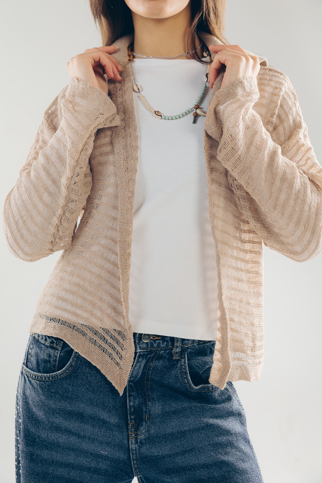 Mesh Cardigan Cafe - AB ESSENTIALS