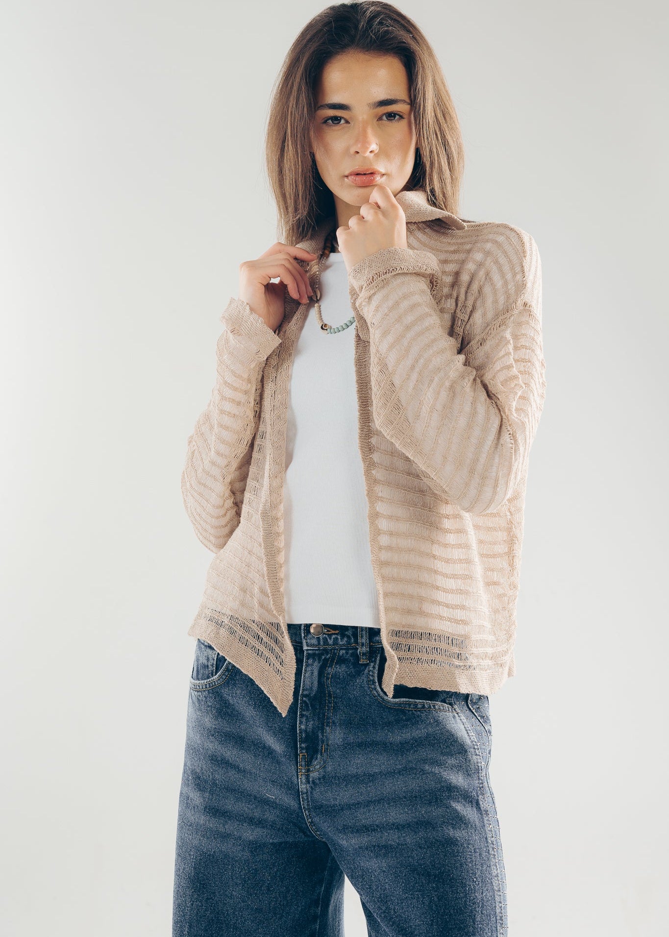 Mesh Cardigan Cafe - AB ESSENTIALS