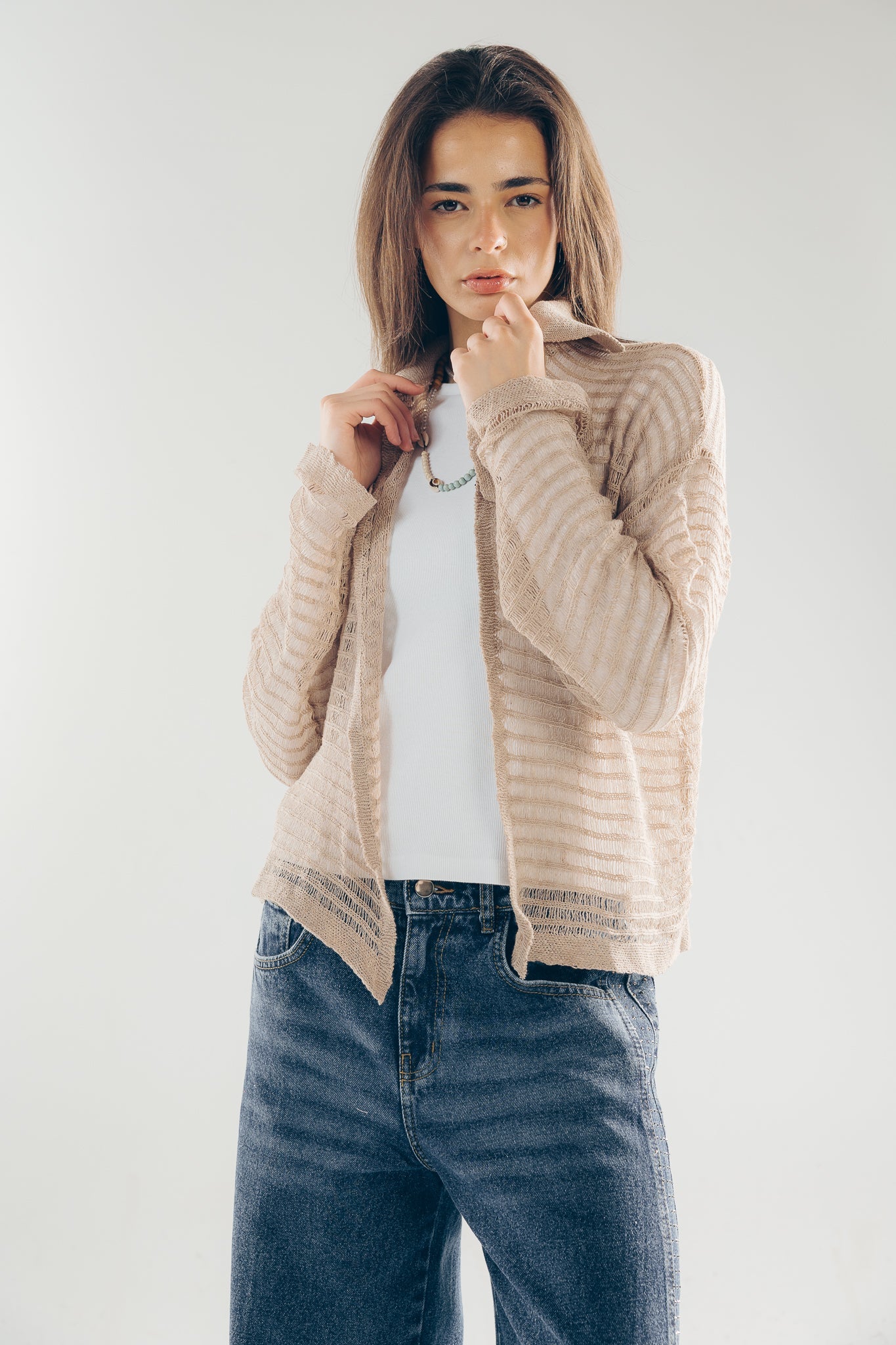 Mesh Cardigan Cafe - AB ESSENTIALS