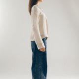 Mesh Cardigan Off White - AB ESSENTIALS