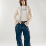 Mesh Cardigan Off White - AB ESSENTIALS