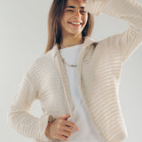Mesh Cardigan Off White - AB ESSENTIALS