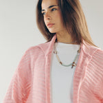 Mesh Cardigan Pink - AB ESSENTIALS