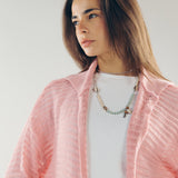 Mesh Cardigan Pink - AB ESSENTIALS