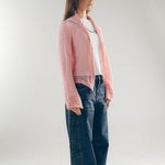 Mesh Cardigan Pink - AB ESSENTIALS
