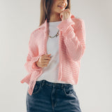 Mesh Cardigan Pink - AB ESSENTIALS