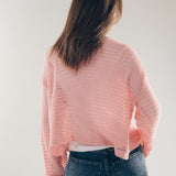 Mesh Cardigan Pink - AB ESSENTIALS