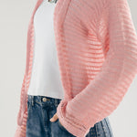 Mesh Cardigan Pink - AB ESSENTIALS