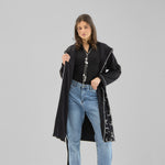 Metallic Stars Cardigan Black - AB ESSENTIALS