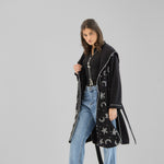 Metallic Stars Cardigan Black - AB ESSENTIALS