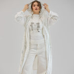 Metallic Stars Cardigan White - AB ESSENTIALS