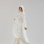 Metallic Stars Cardigan White - AB ESSENTIALS