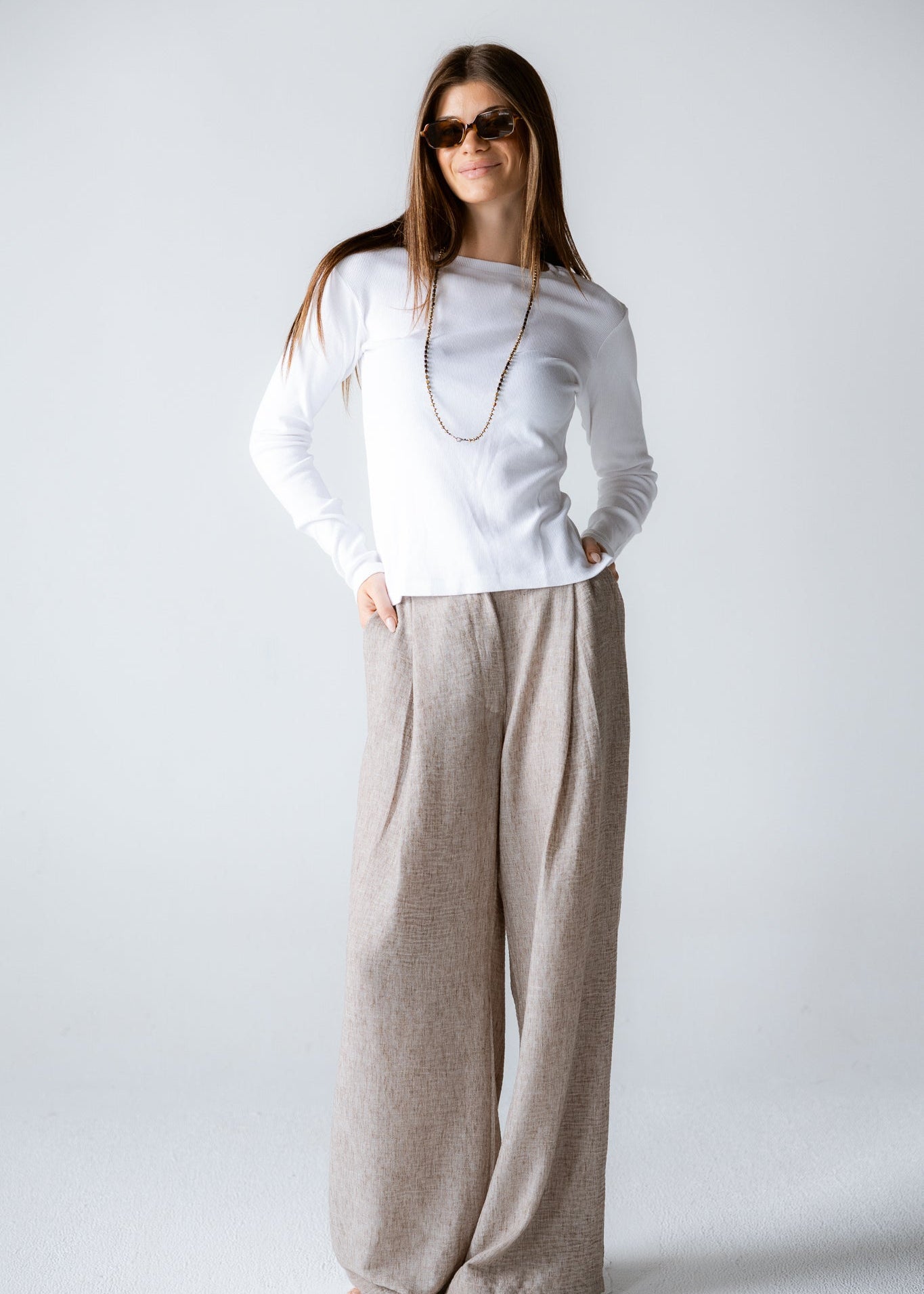 Must Have Linen Pants Beige - AB ESSENTIALS