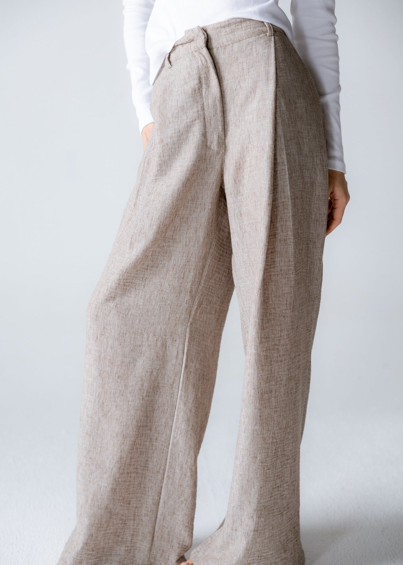 Must Have Linen Pants Beige - AB ESSENTIALS