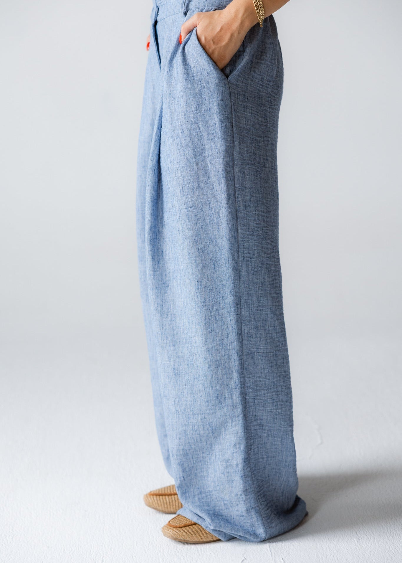 Must Have Linen Pants Blue - AB ESSENTIALS