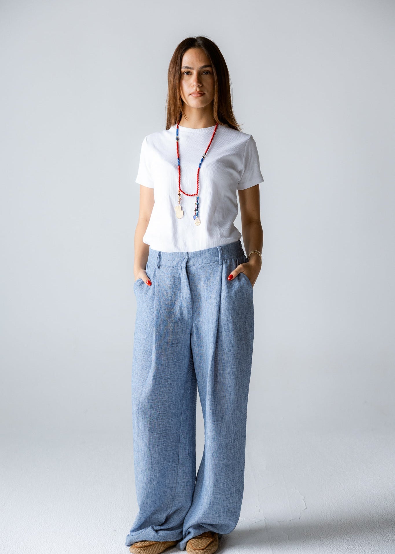 Must Have Linen Pants Blue - AB ESSENTIALS