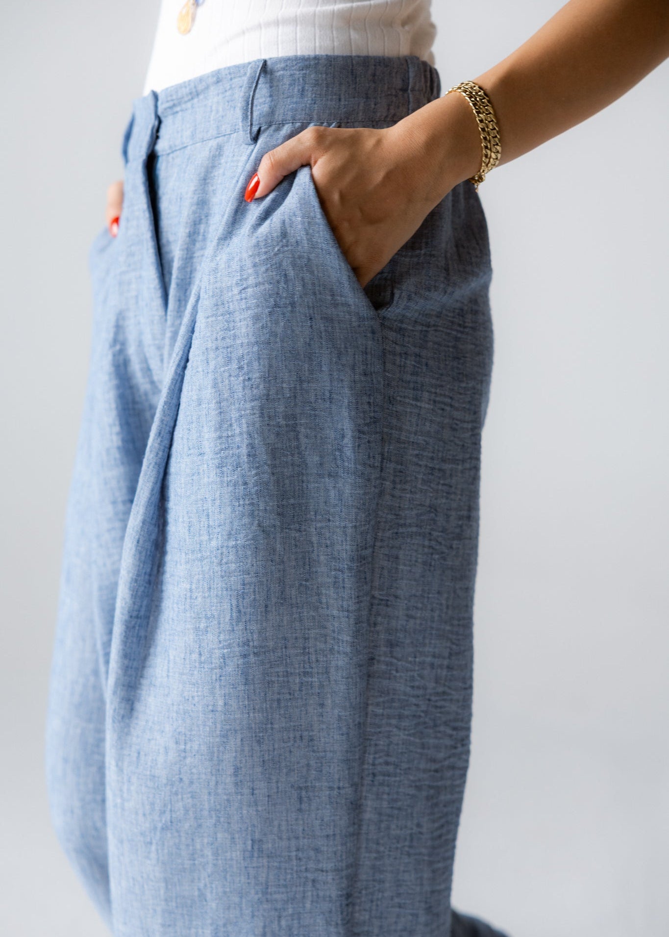 Must Have Linen Pants Blue - AB ESSENTIALS