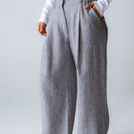 Must Have Linen Pants Grey - AB ESSENTIALS