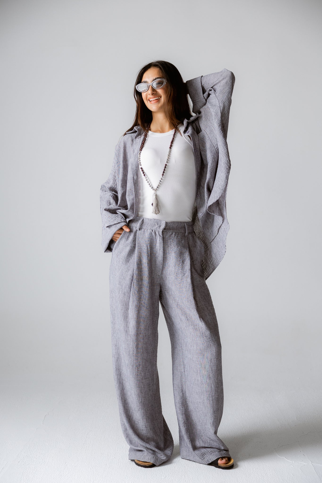Must Have Linen Pants Grey - AB ESSENTIALS