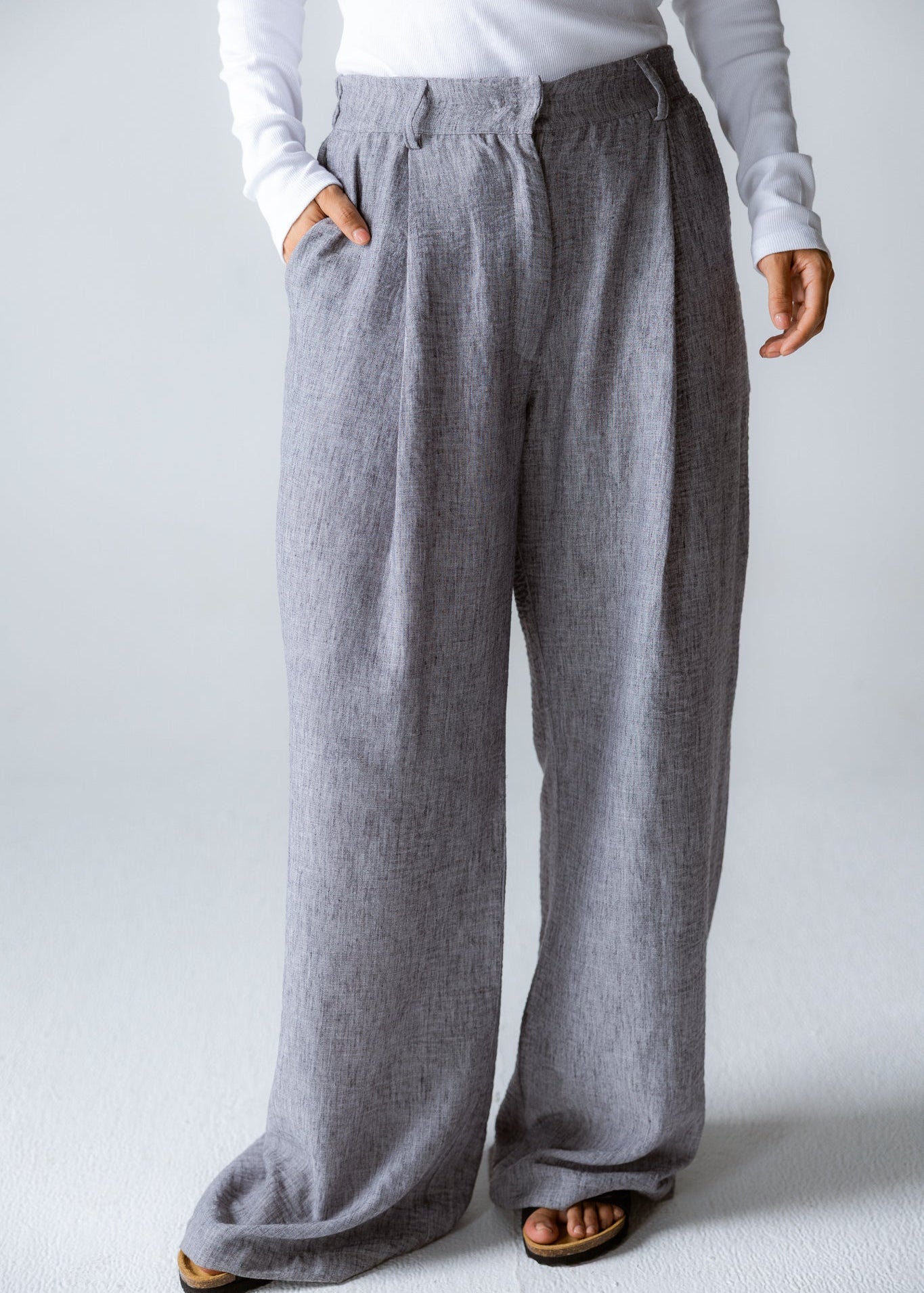 Must Have Linen Pants Grey - AB ESSENTIALS
