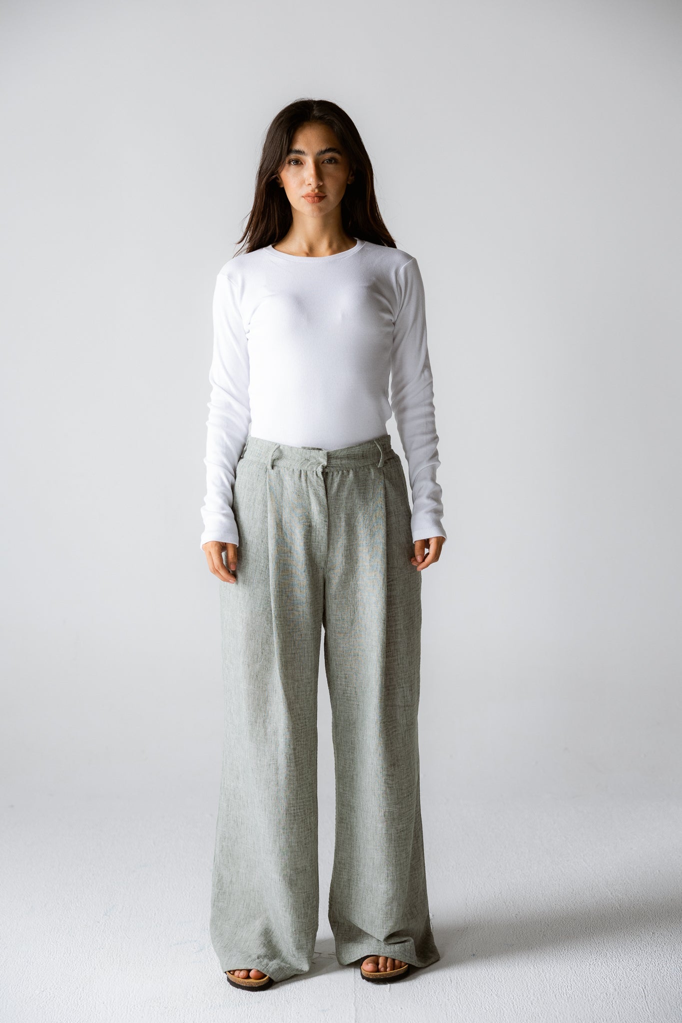 Must Have Linen Pants Olive - AB ESSENTIALS