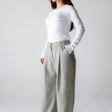 Must Have Linen Pants Olive - AB ESSENTIALS