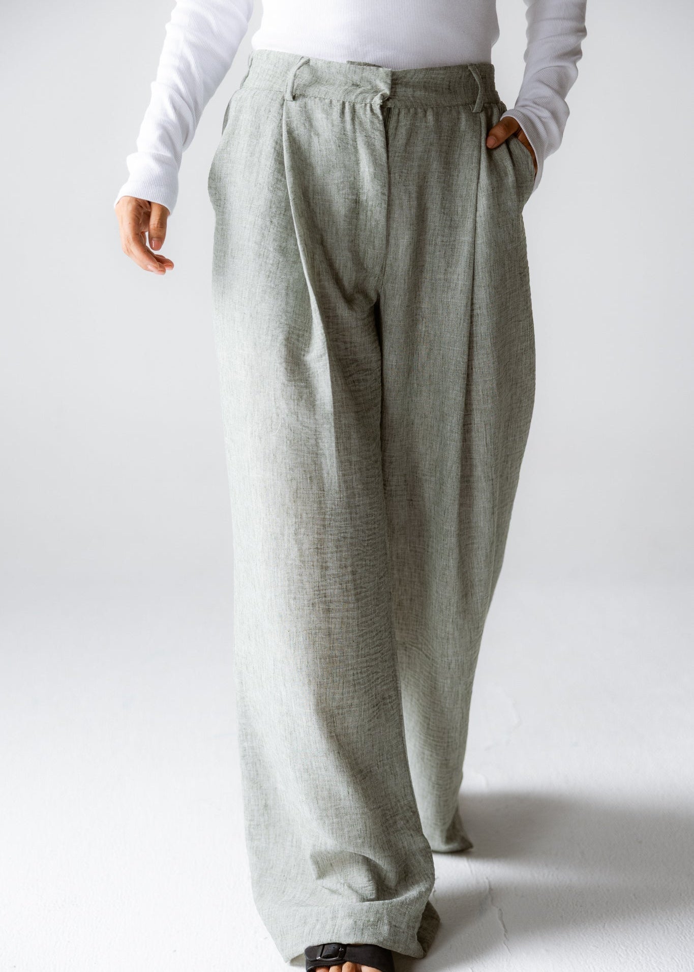 Must Have Linen Pants Olive - AB ESSENTIALS