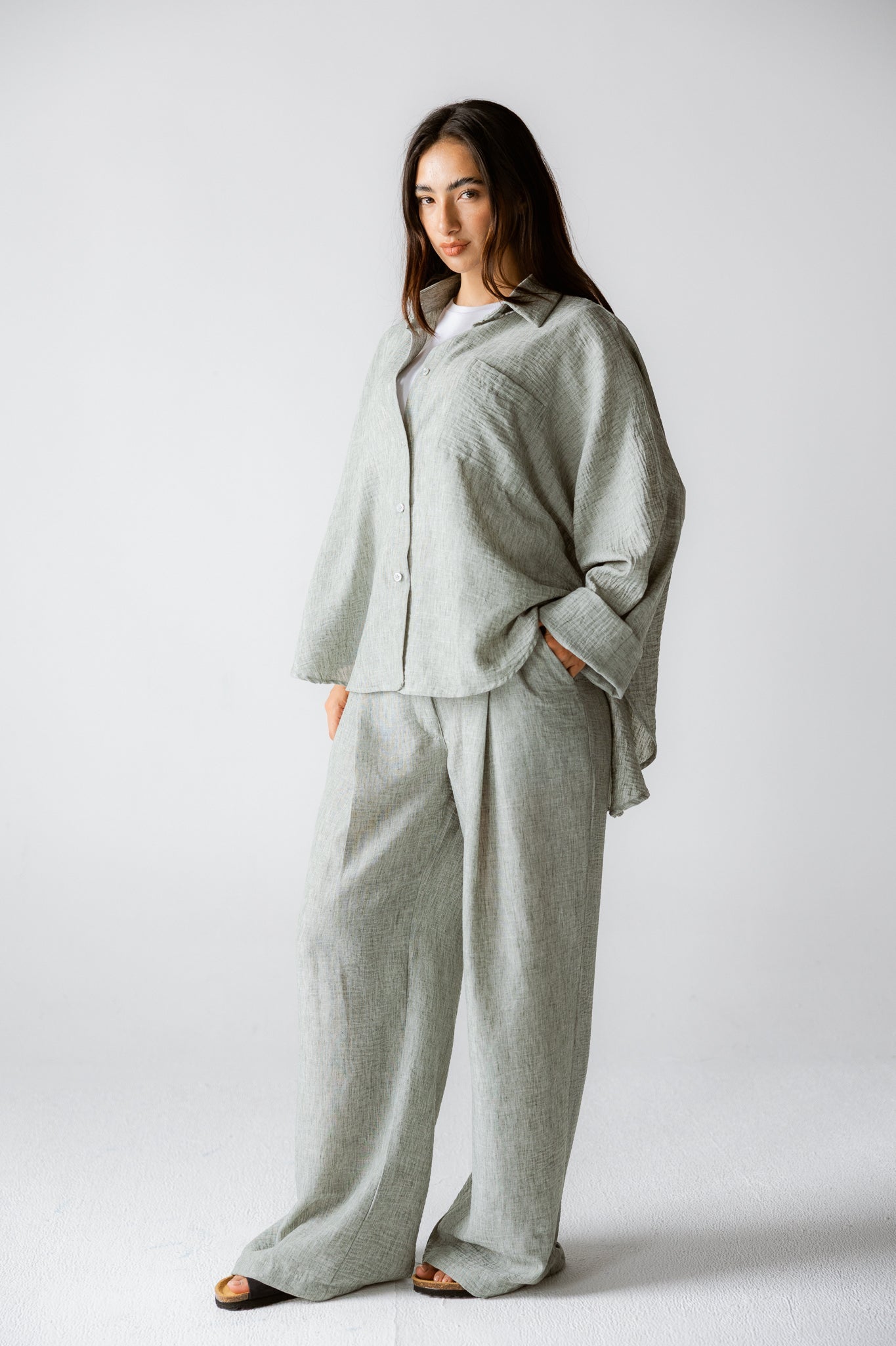 Must Have Linen Pants Olive - AB ESSENTIALS