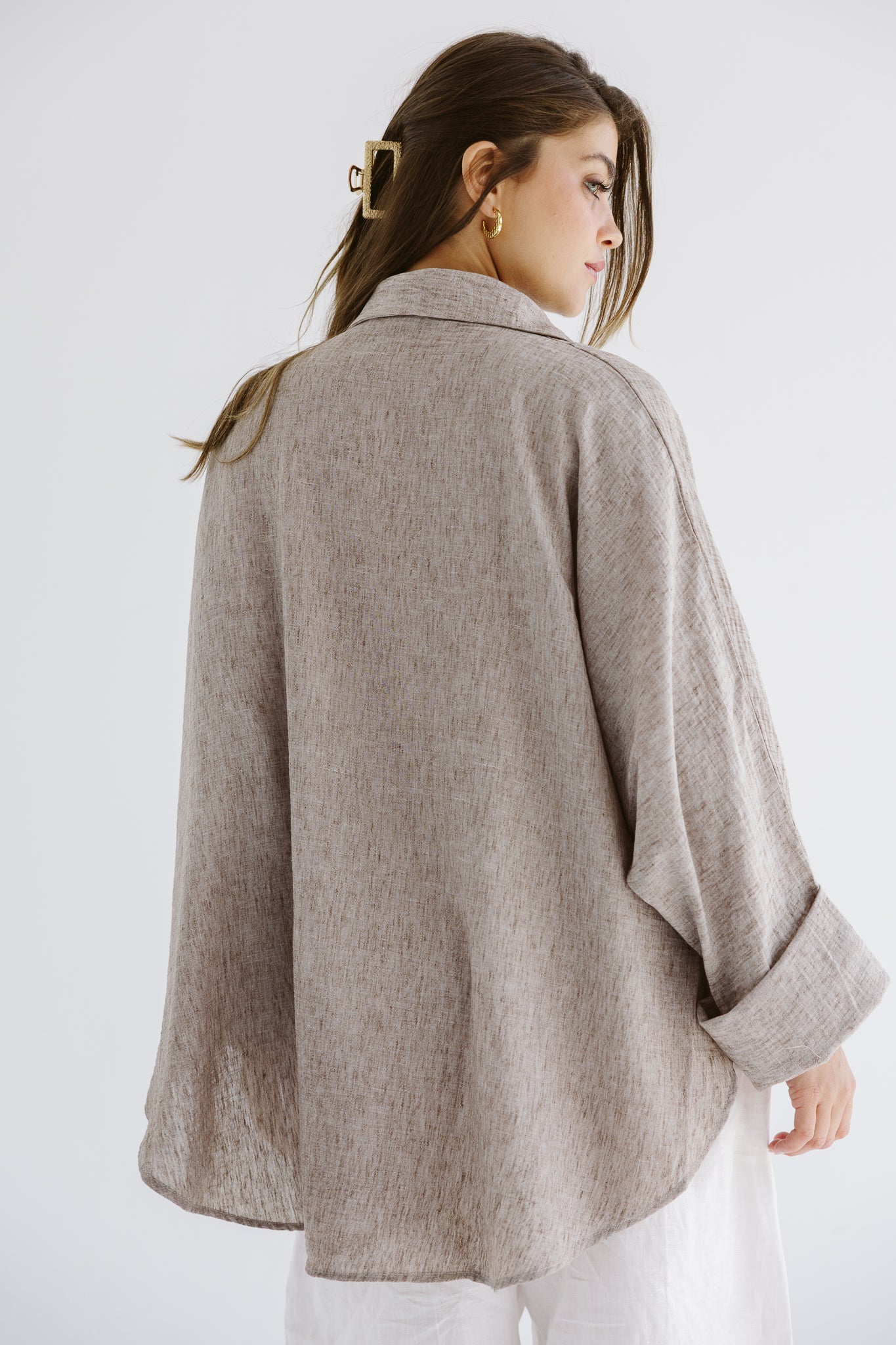 Must Have Linen Shirt Beige - AB ESSENTIALS