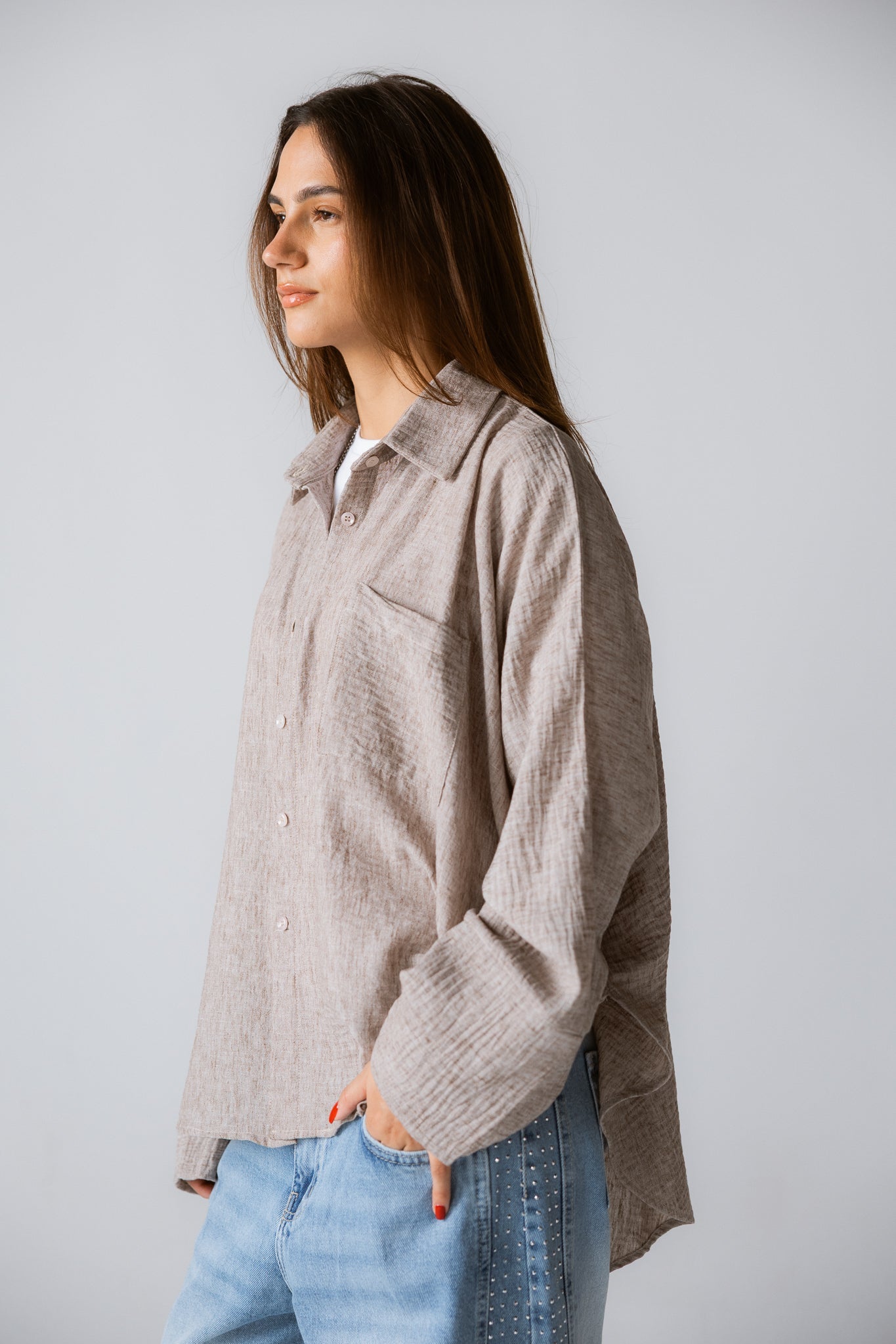 Must Have Linen Shirt Beige - AB ESSENTIALS