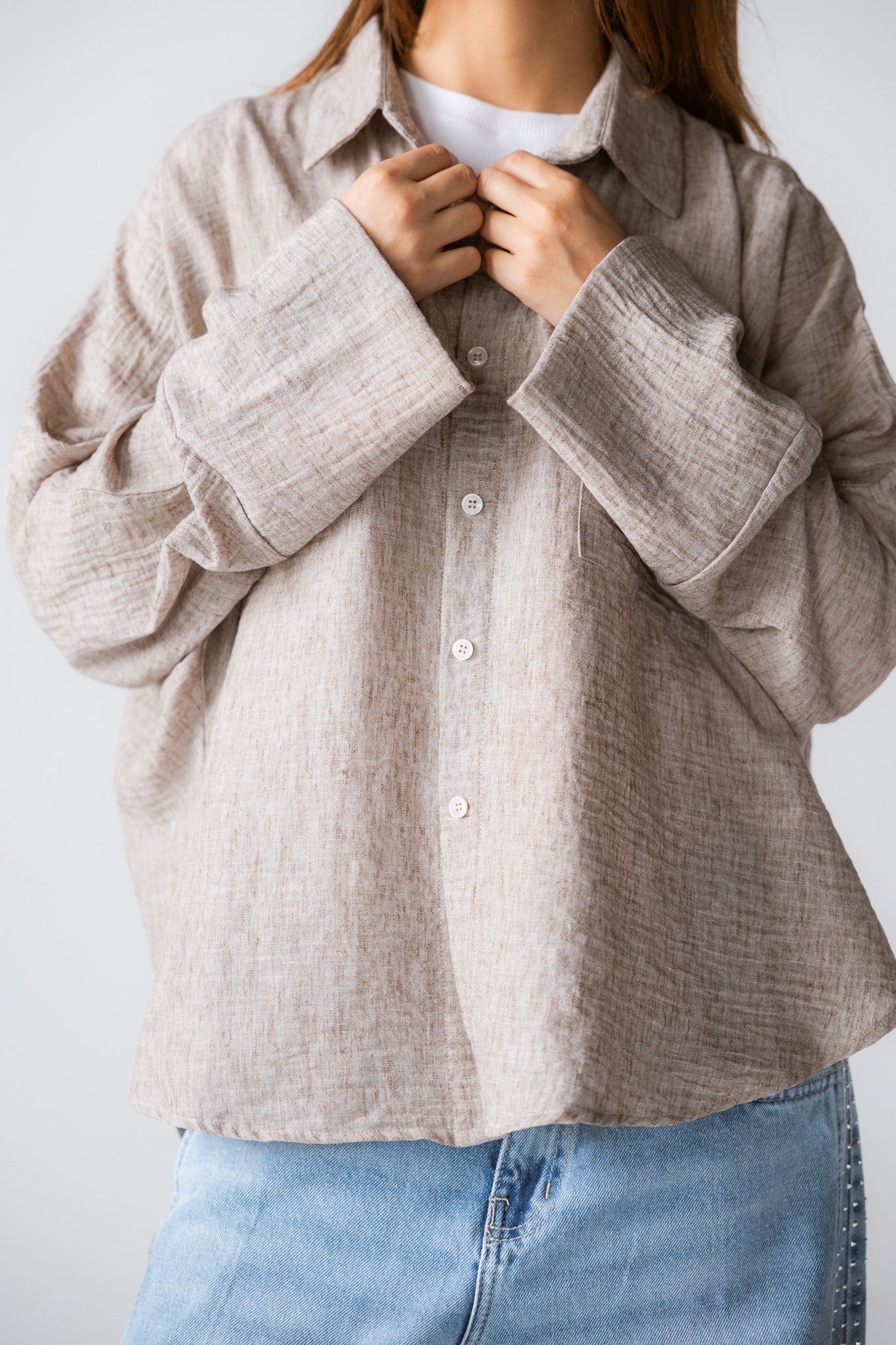 Must Have Linen Shirt Beige - AB ESSENTIALS