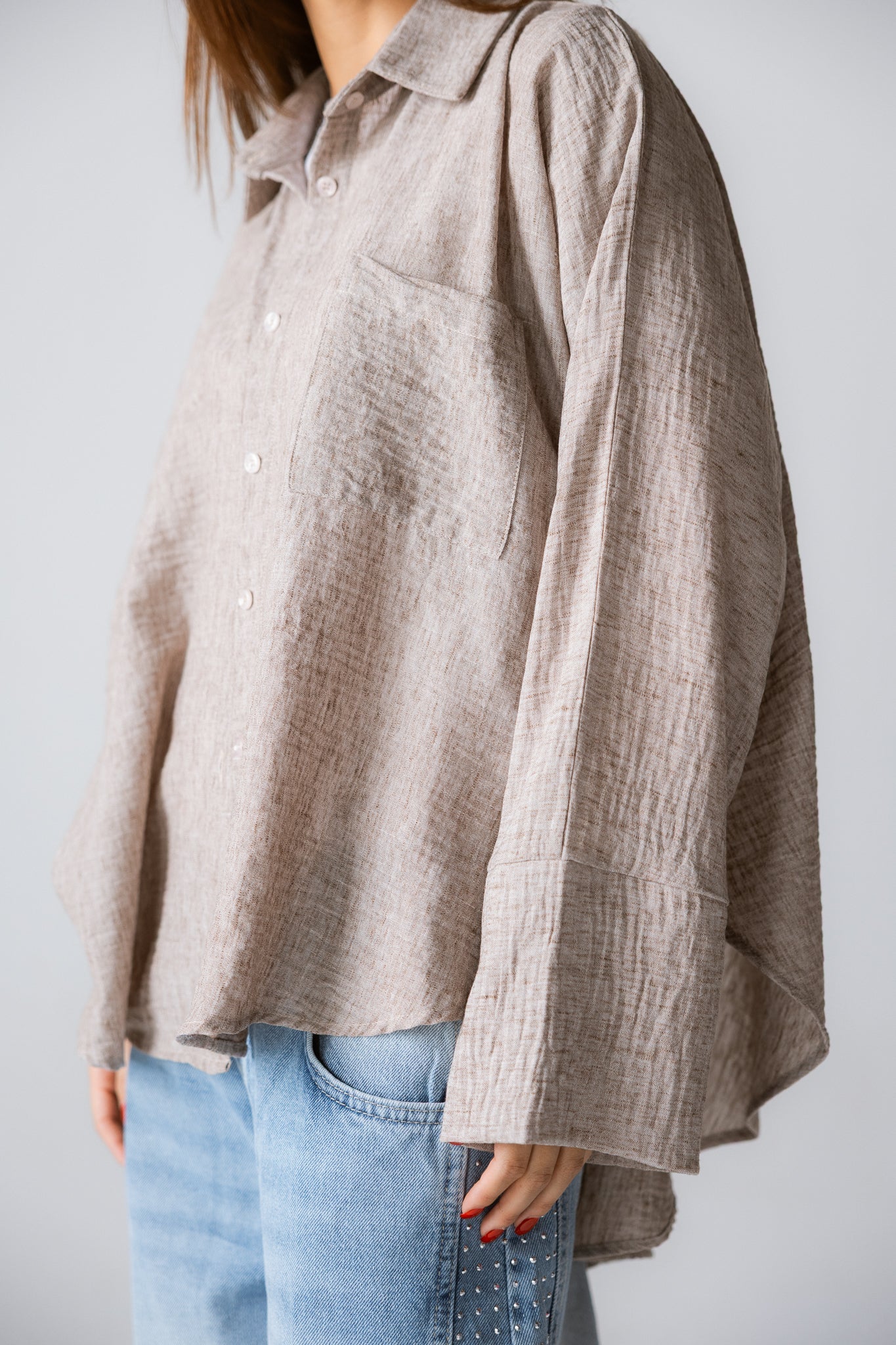 Must Have Linen Shirt Beige - AB ESSENTIALS