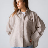 Must Have Linen Shirt Beige - AB ESSENTIALS