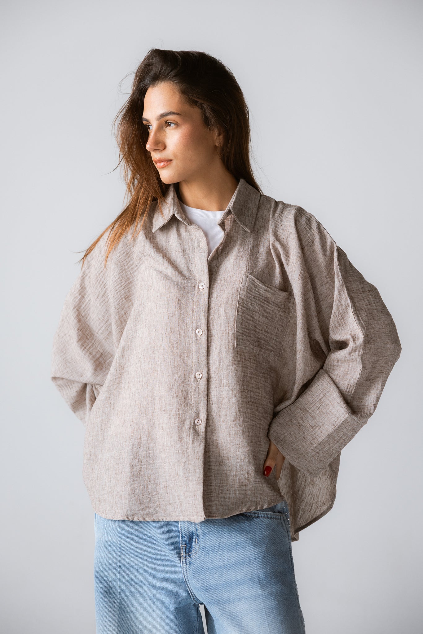 Must Have Linen Shirt Beige - AB ESSENTIALS