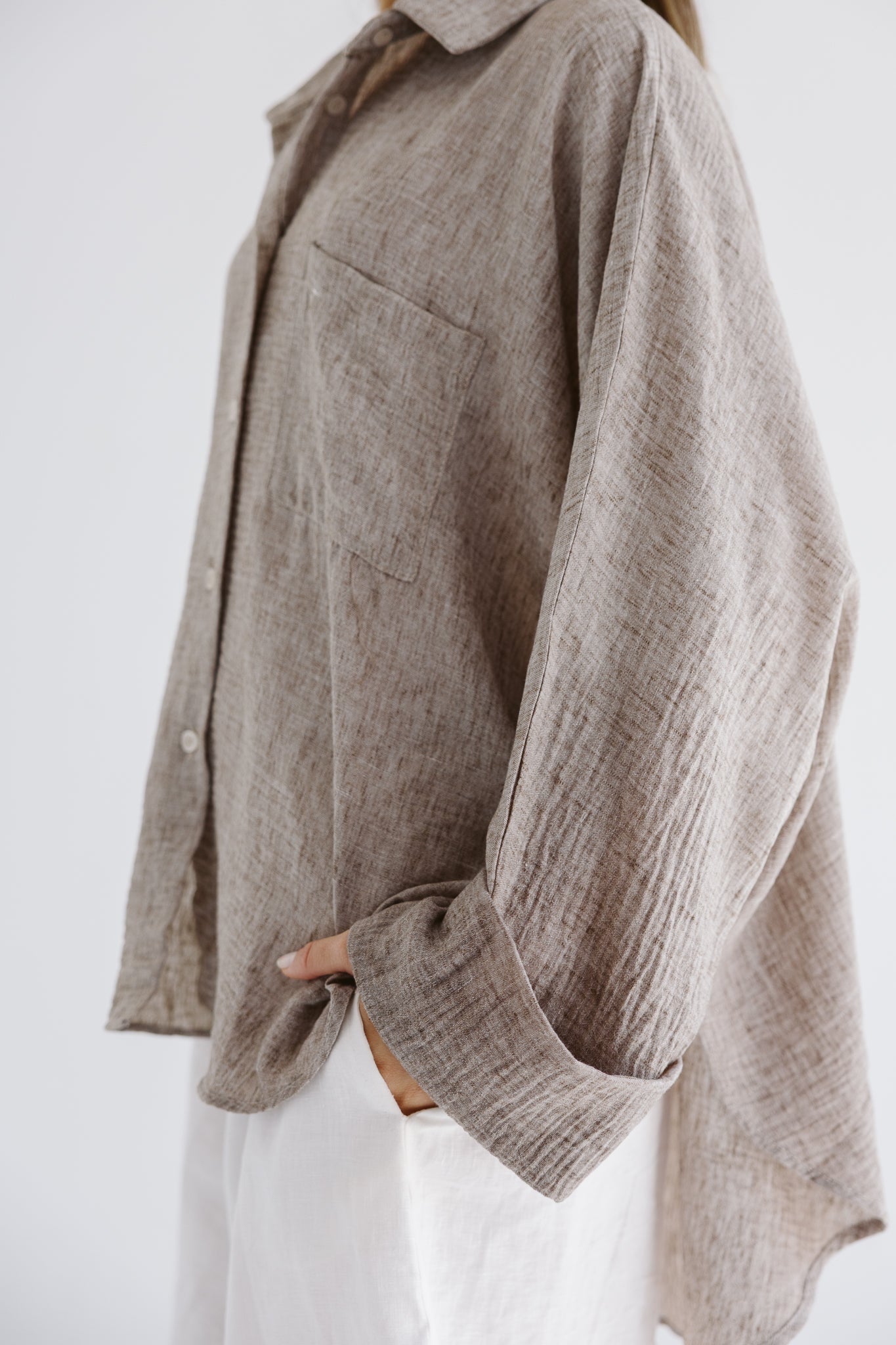 Must Have Linen Shirt Beige - AB ESSENTIALS
