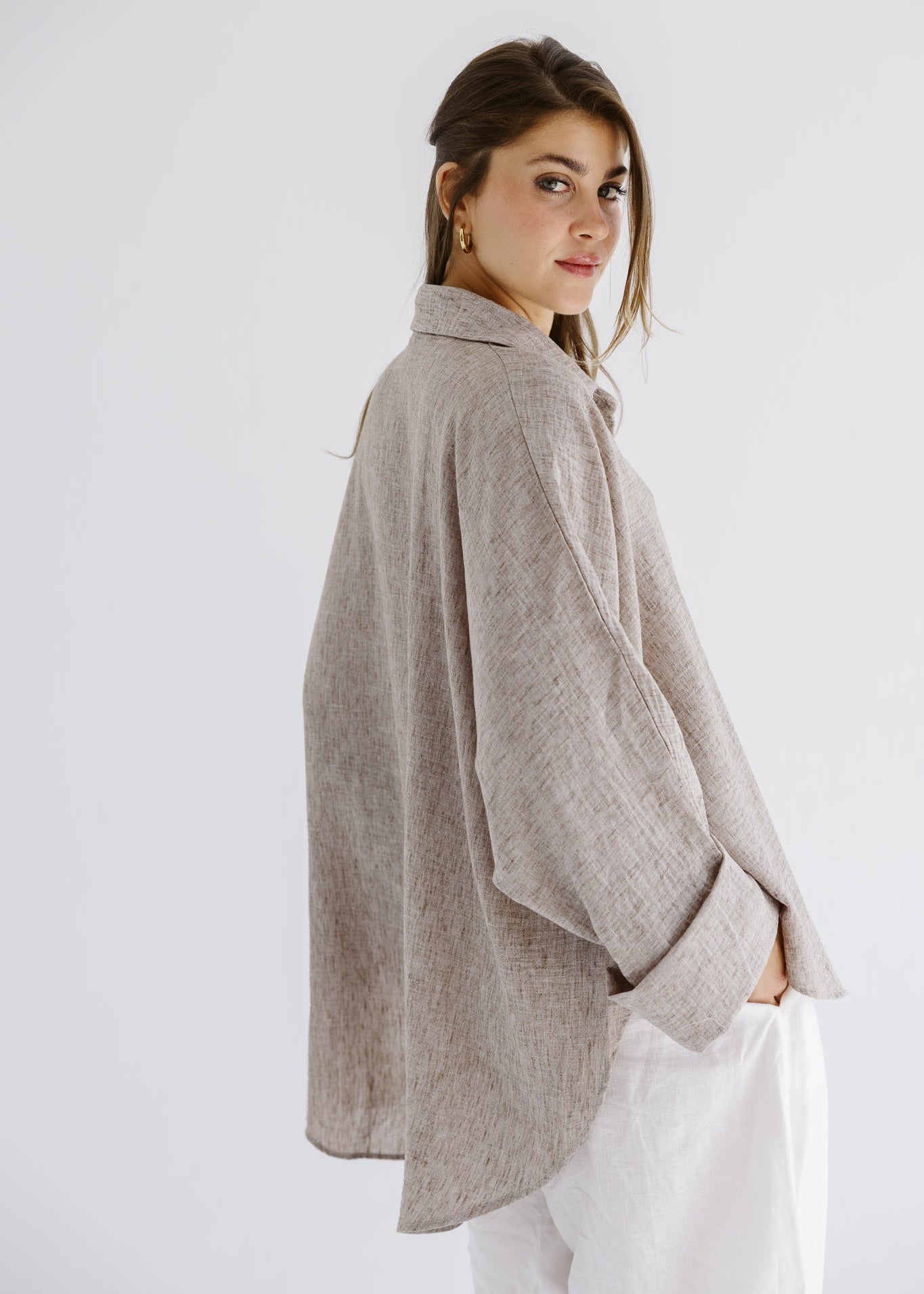 Must Have Linen Shirt Beige - AB ESSENTIALS