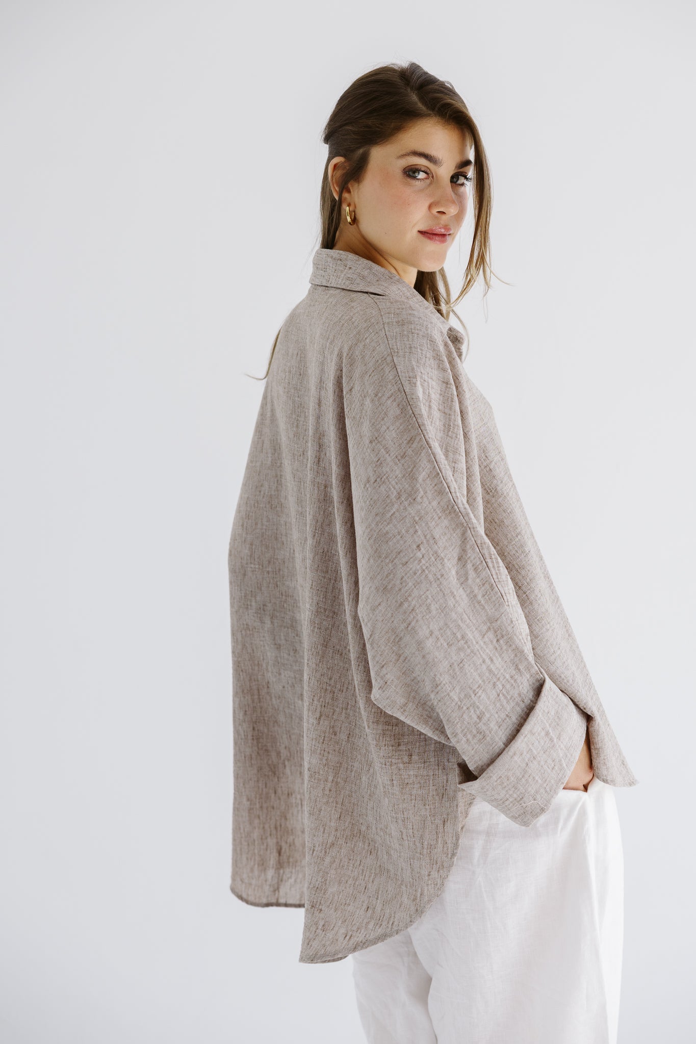 Must Have Linen Shirt Beige - AB ESSENTIALS
