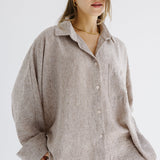 Must Have Linen Shirt Beige - AB ESSENTIALS