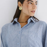 Must Have Linen Shirt Blue - AB ESSENTIALS