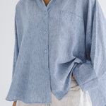 Must Have Linen Shirt Blue - AB ESSENTIALS