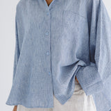 Must Have Linen Shirt Blue - AB ESSENTIALS