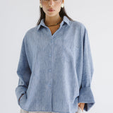 Must Have Linen Shirt Blue - AB ESSENTIALS