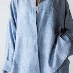 Must Have Linen Shirt Blue - AB ESSENTIALS