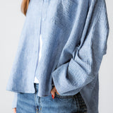 Must Have Linen Shirt Blue - AB ESSENTIALS