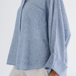 Must Have Linen Shirt Blue - AB ESSENTIALS