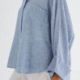 Must Have Linen Shirt Blue - AB ESSENTIALS