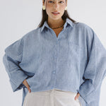 Must Have Linen Shirt Blue - AB ESSENTIALS