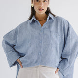 Must Have Linen Shirt Blue - AB ESSENTIALS